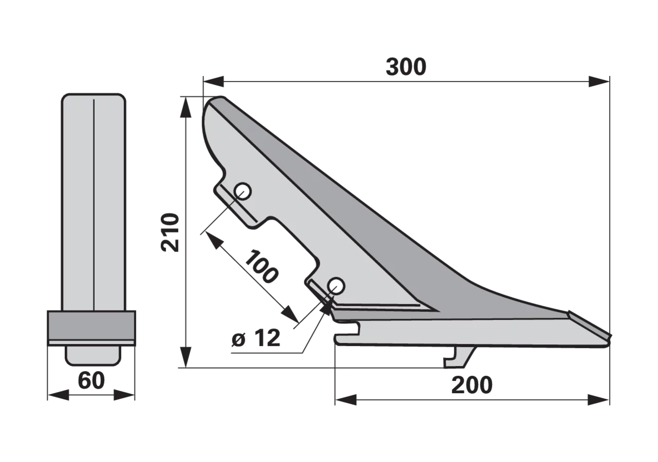 Scharspitze Hartmetall – passend für Gregoire Besson 850108392 AgriCarb