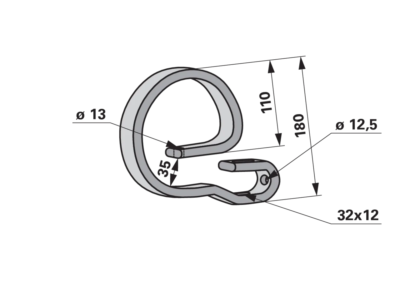 Oberfeder 32 x 12 mm, zu Hackzinke GartenShop24