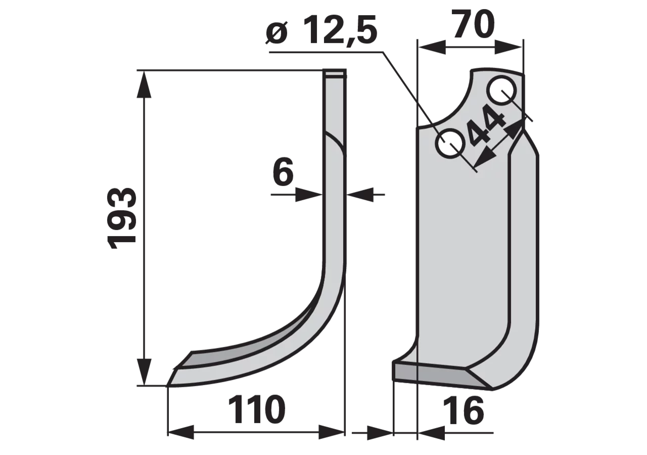Bogenmesser links anstelle von Maschio 19100424 GartenShop24 - Hochwertige Gartengeräte