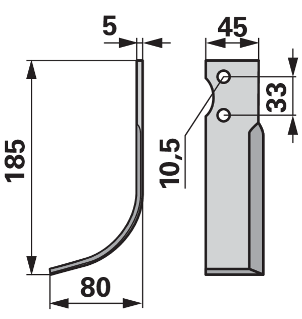Bogenmesser links anstelle von Goldoni 9402 GartenShop24 - Hochwertige Gartengeräte