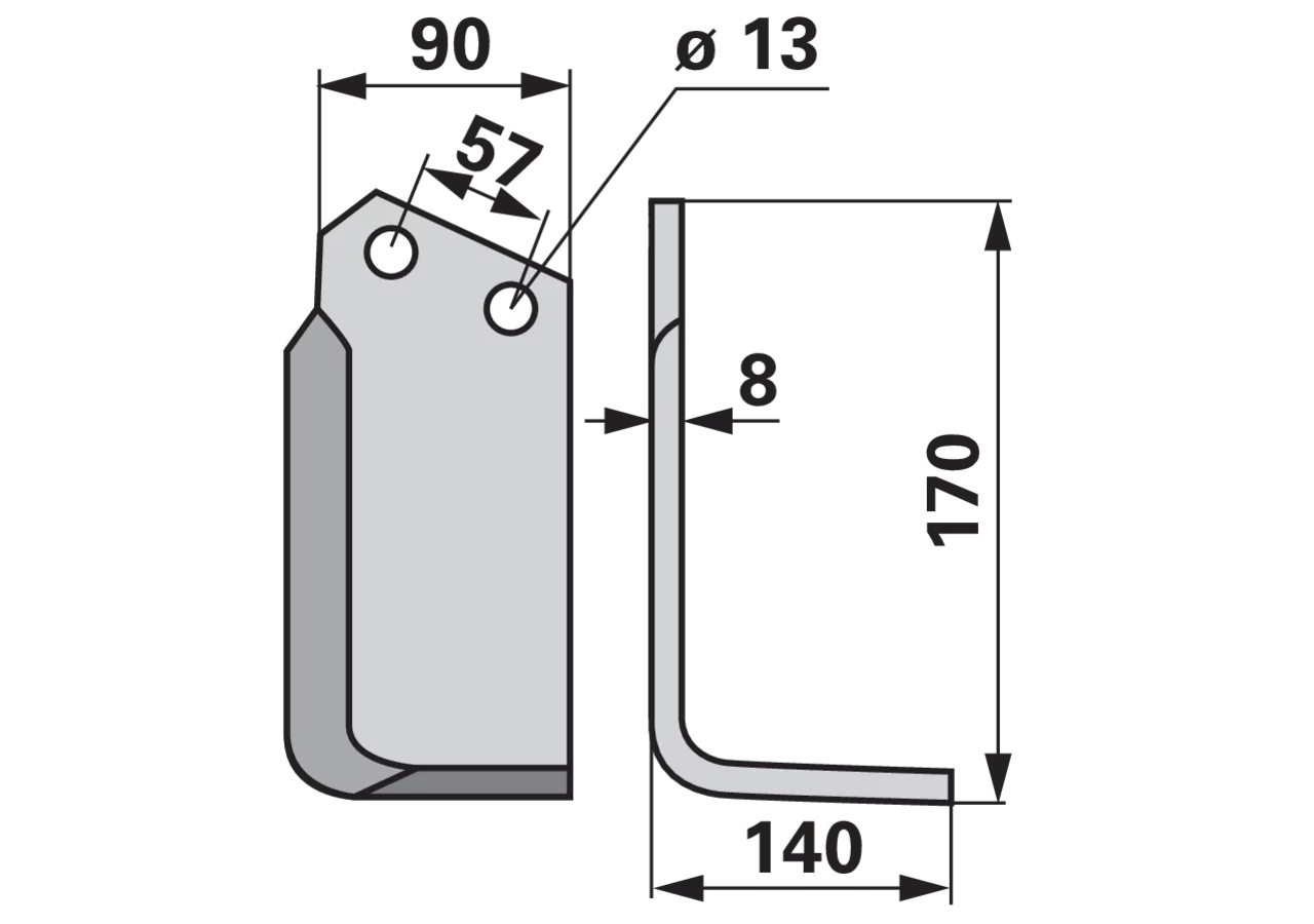 Winkelmesser rechts anstelle von Howard RB63605 GartenShop24 - Hochwertige Gartengeräte