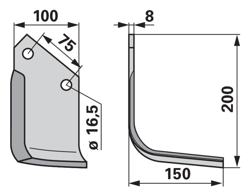 Winkelmesser rechts anstelle von Howard 756785 GartenShop24 - Hochwertige Gartengeräte