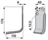 Winkelmesser links Celli 522603 – Detailansicht Lochabstand 44 mm, Stärke 6 mm