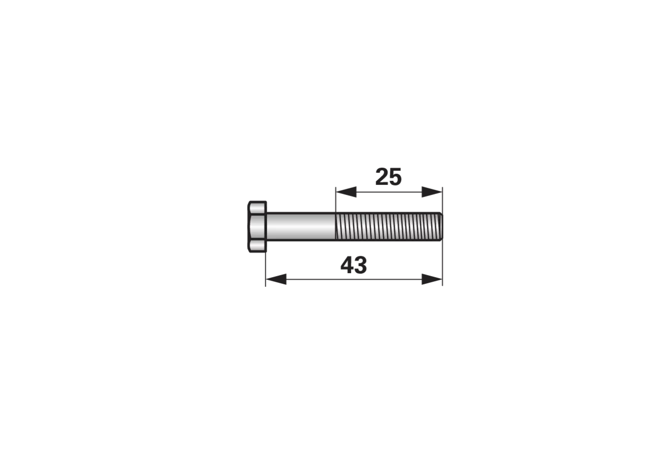 Schraube M12x1,5x43 Güte 12.9 GartenShop24