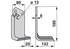 Winkelmesser rechts 80x8 Höhe 180 mm Bodenfräsen – Arbeitsbreite 132 mm, Lochabstand 57 mm