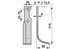 Bogenmesser rechts 35x8 L=215 mm LAB 70-75 – Ersatzmesser für Bodenfräsen