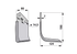 Bogenmesser rechts F3156010 Fräsmesser für Bodenfräsen, 190×80 mm, Stärke 7 mm