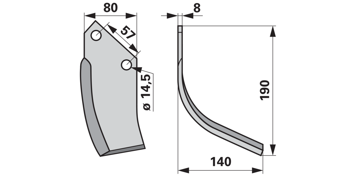 Bogenmesser rechts anstelle von Alpego 01590 GartenShop24 - Hochwertige Gartengeräte