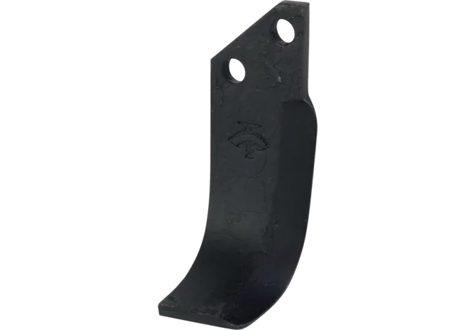 Bogenmesser links Badalini MA 5034 – Detailansicht Bohrung, LA 30 mm, Stärke 7 mm