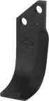 Bogenmesser links Badalini MA 5034 – Seitenansicht mit Maßangaben 45×51 mm