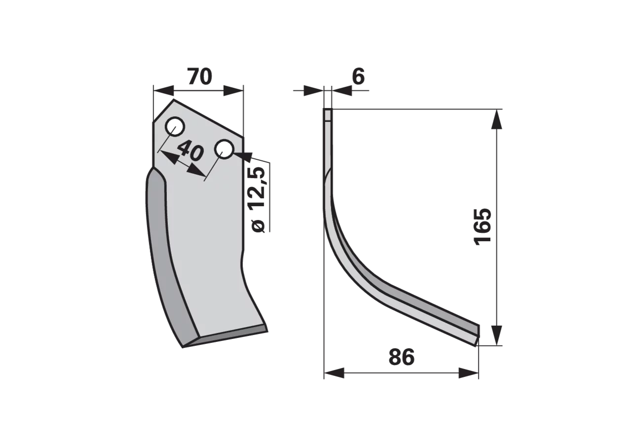 Bogenmesser rechts – passend für Badalini 8914 GartenShop24