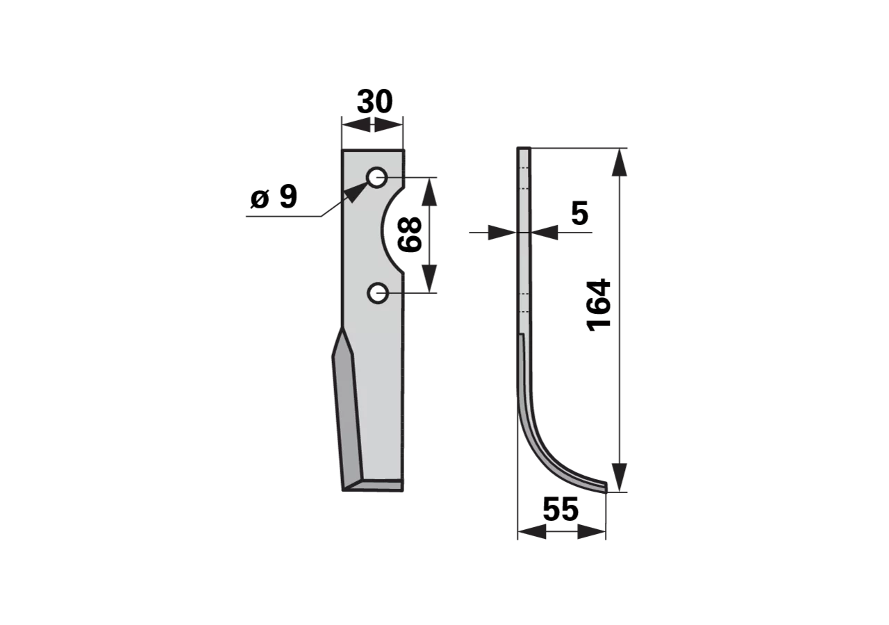 Bogenmesser rechts – passend für Benassi 6CM0300 GartenShop24