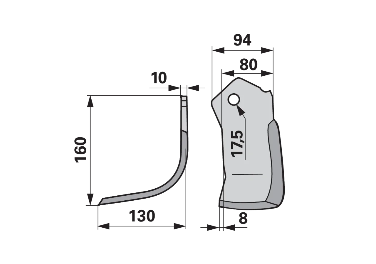Bogenmesser links – passend für Celli 722575 GartenShop24