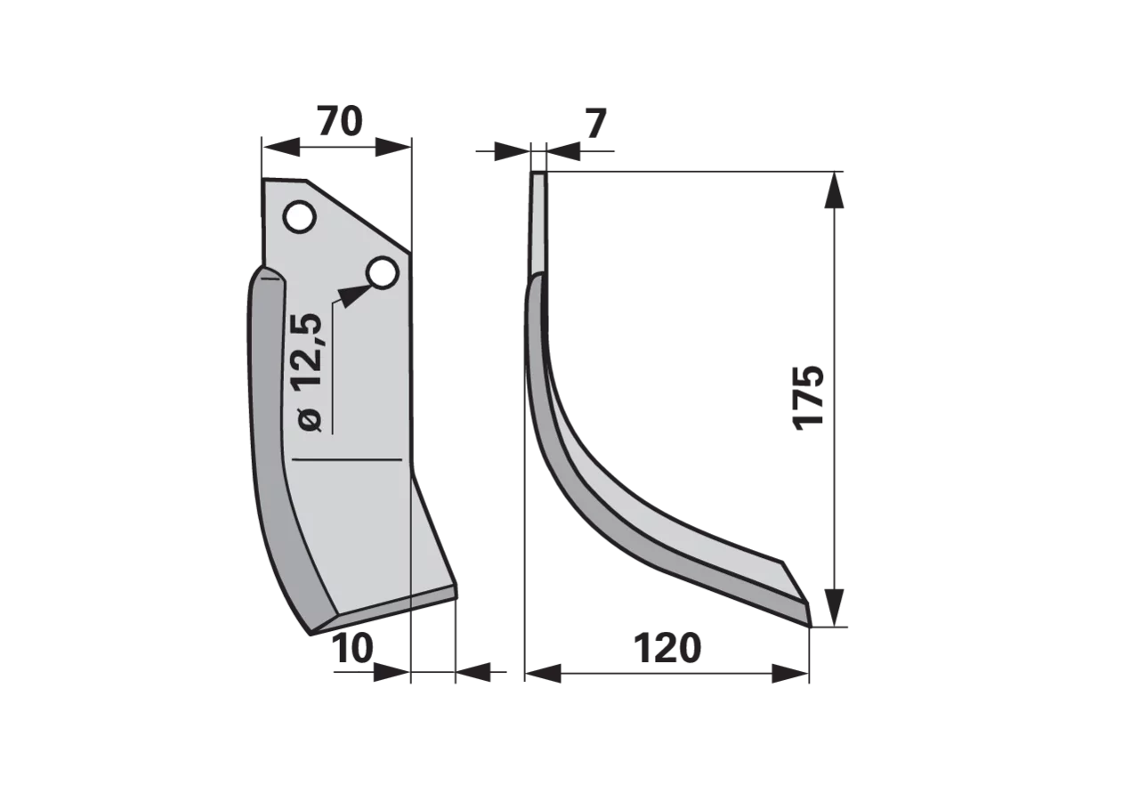 Bogenmesser rechts – passend für Forigo-Roteritalia F2095010D GartenShop24