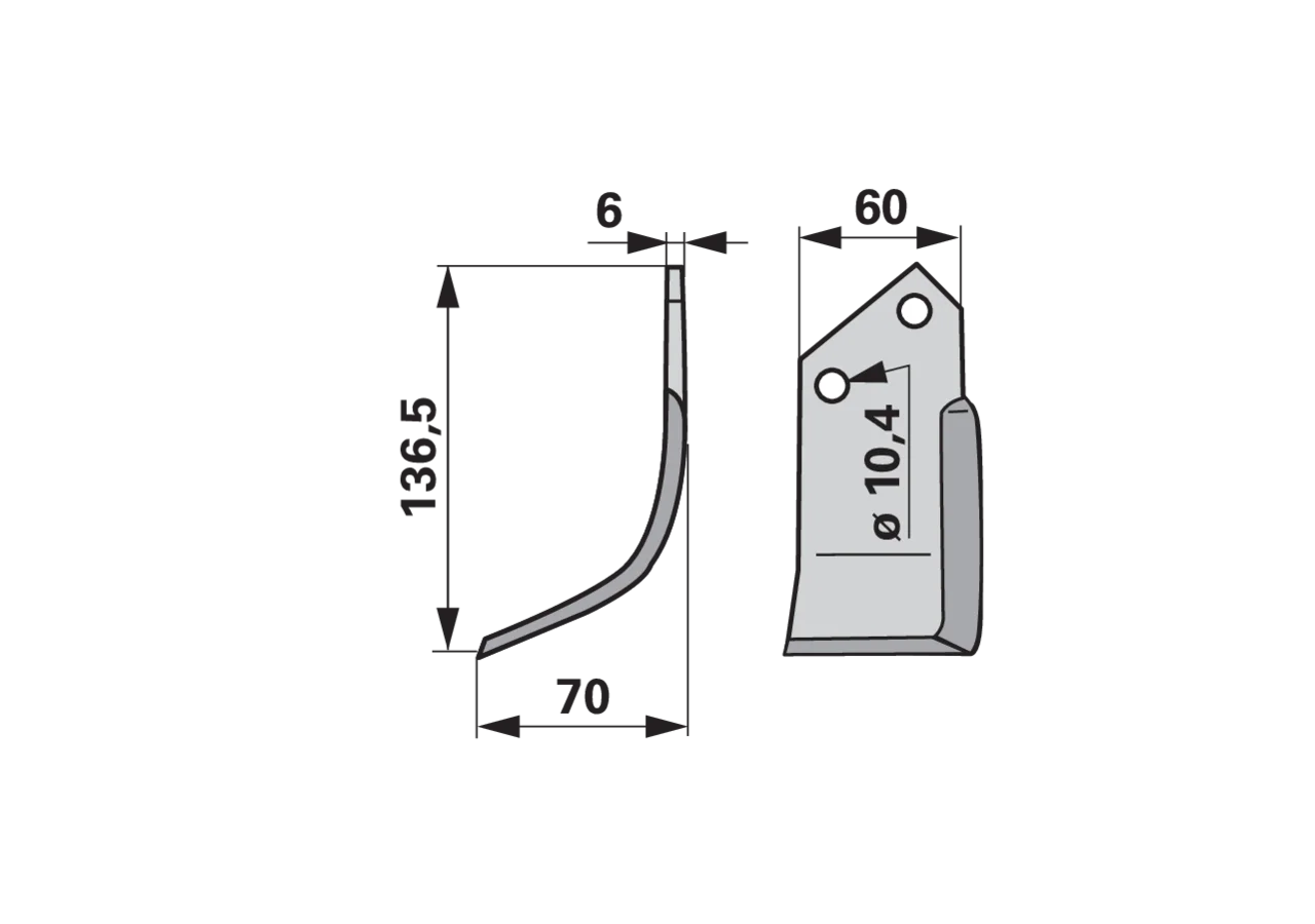Bogenmesser links – passend für Nardi 5C5015 GartenShop24