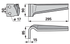 Kreiseleggenzinke links 90x15x295 – Detail Bohrung Lochabstand 50 mm
