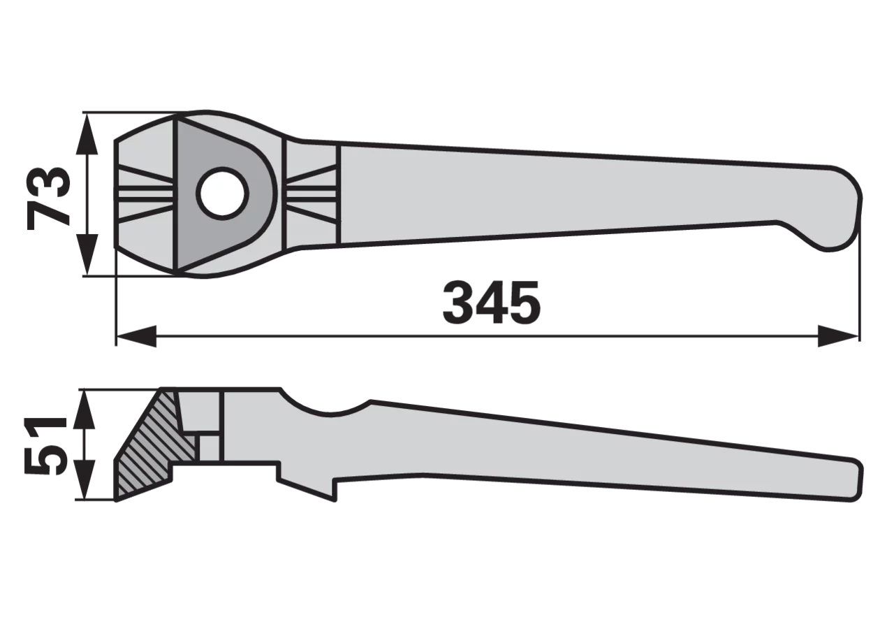 Kreiseleggenzinke rechts Lely 1.1699.0112.0 – Original-Ersatzteil, 345 mm Länge