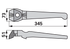 Kreiseleggenzinke rechts Lely 1.1699.0112.0 – Original-Ersatzteil, 345 mm Länge