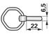 Klappstecker Kuhn 500.863.10 22 mm – Ersatzteil für Kreiseleggen, Länge 22 mm