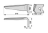 Kreiseleggenzinke rechts Alpego D05651 – 315 mm lang, 100 mm breit, 15 mm stark