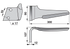 Kreiseleggenzinke links Frandent SU980172 300 mm aus robustem Stahl, Stärke 12 mm