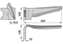 Kreiseleggenzinke links Kverneland 44010151, 320 mm lang, Lochdurchmesser 18,5 mm