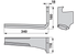 Kreiseleggenzinke rechts Pöttinger 873.40.125.0, 340 mm lang, 18 mm stark
