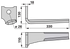 Kreiseleggenzinke links Pöttinger 873.40.220.0, 330 mm lang, Stärke 18 mm