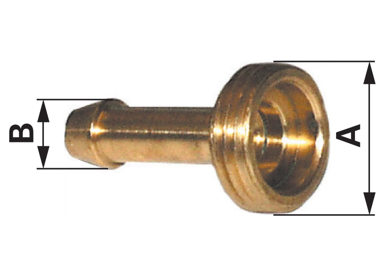 Schlauchnippel Messing, Außengewinde 1/2 Zoll Tülle 13 mm GartenShop24