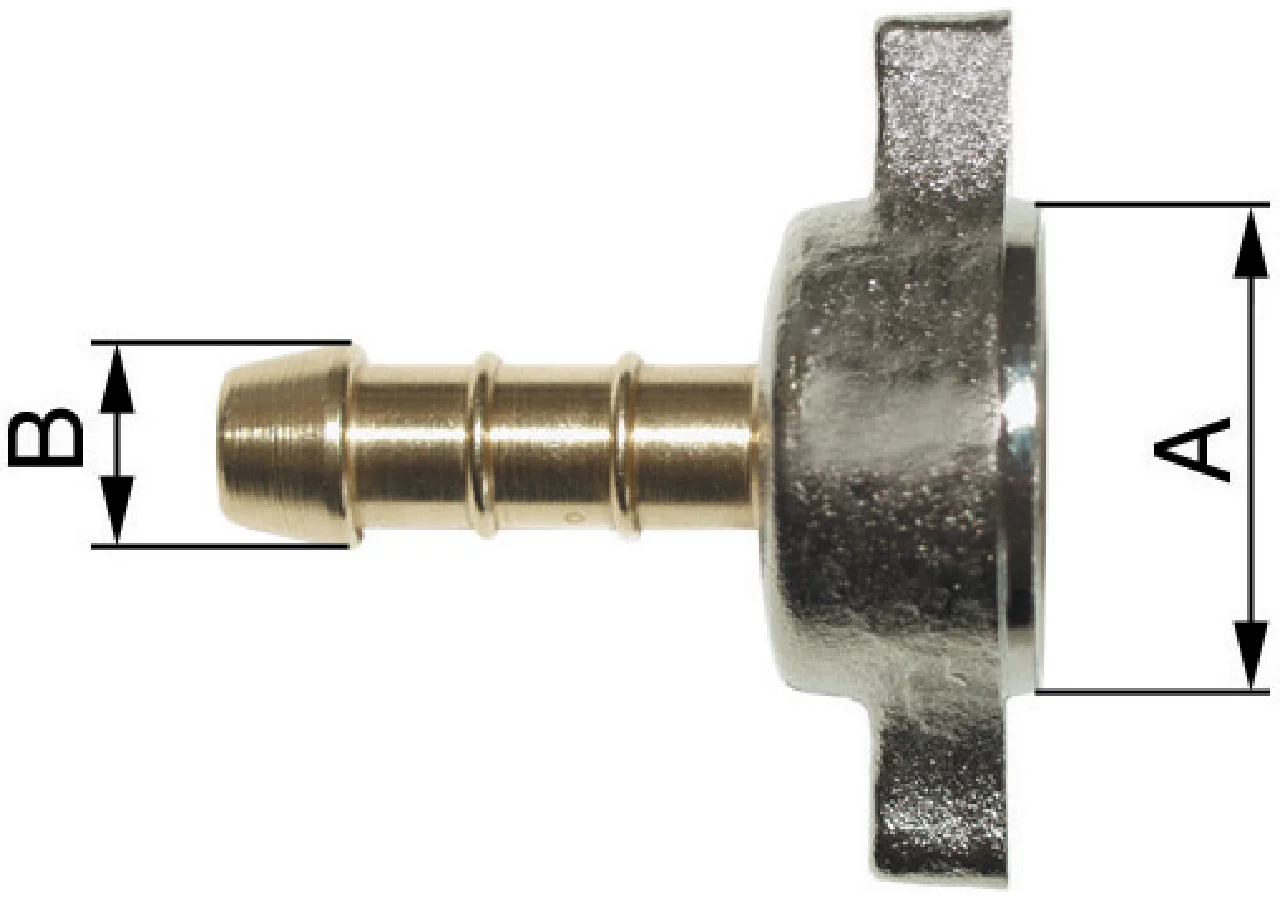 Schlauchnippel Messing, Innengewinde 1/2 Zoll Tülle 13 mm GartenShop24