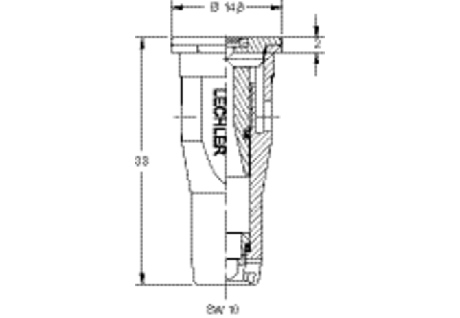 Injektor-Flachstrahldüse POM Lechler ID3-120-02 Lechler
