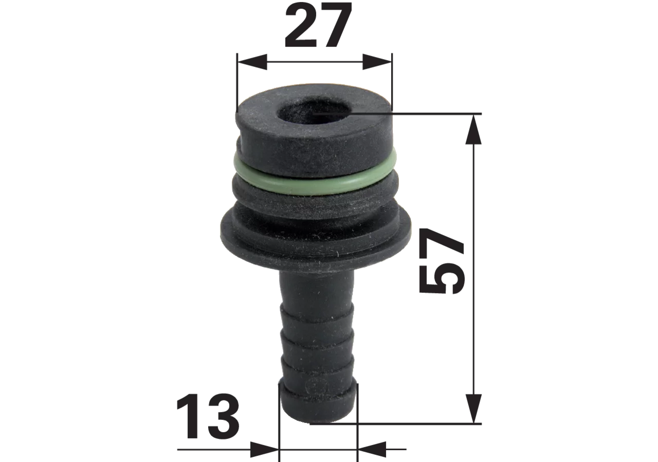 Schlauchanschluss gerade, 13 mm Arag