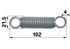 Zugfeder für Stützrad, 102 mm Simol