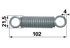 Zugfeder für Stützrad, 102 mm Simol