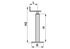 Abstellstütze starr, 70 x 70 mm Stützlast 1.000 kg Simol