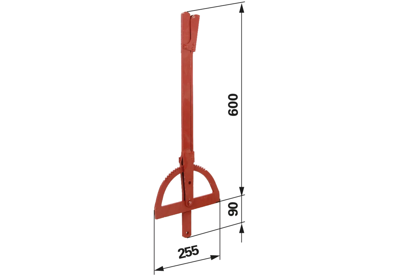 Bremshebel 600 mm Konsole gezahnt, Hebelarm nach GartenShop24