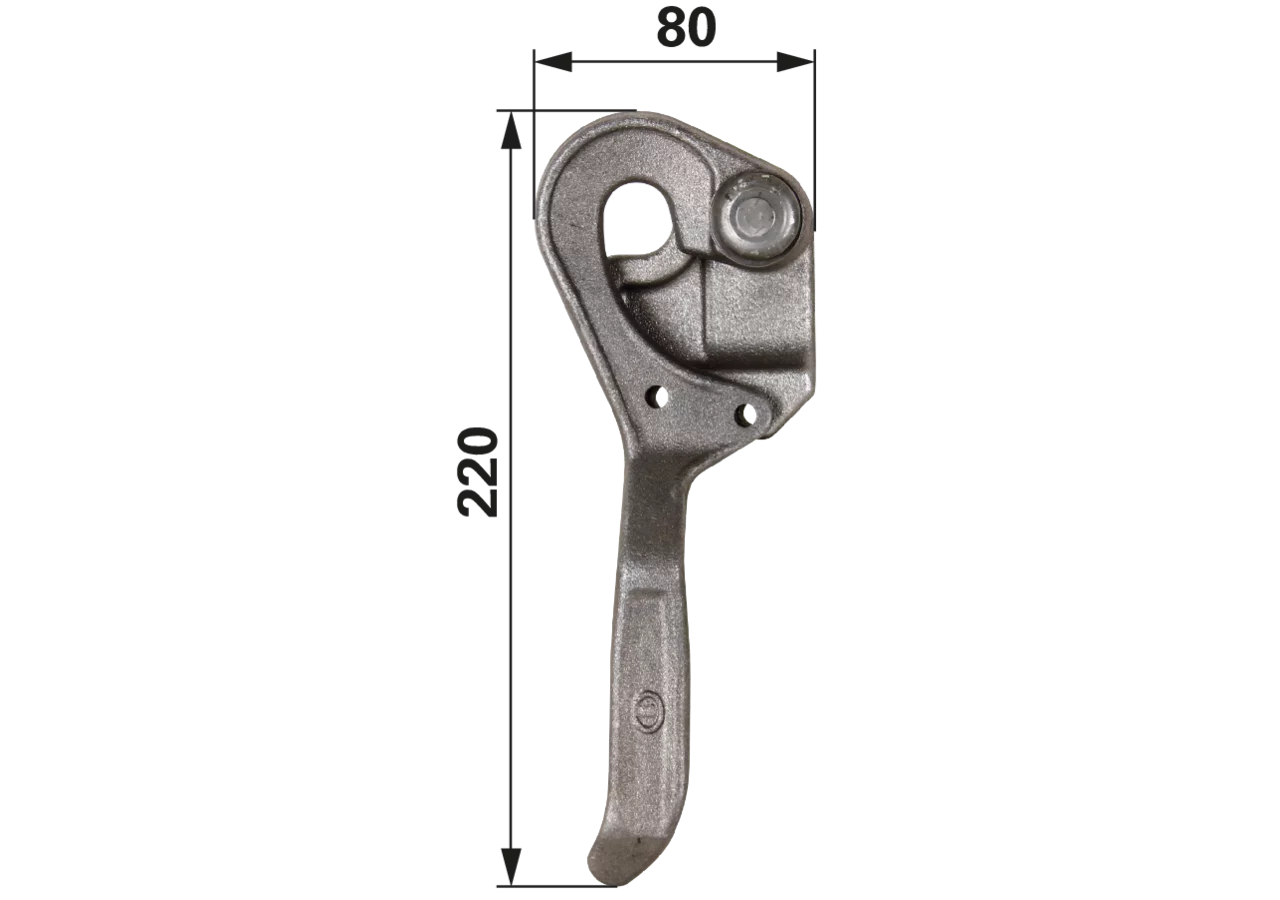 Kipperverschluss rechts, blank, zum Schweißen Breite 80 mm GartenShop24