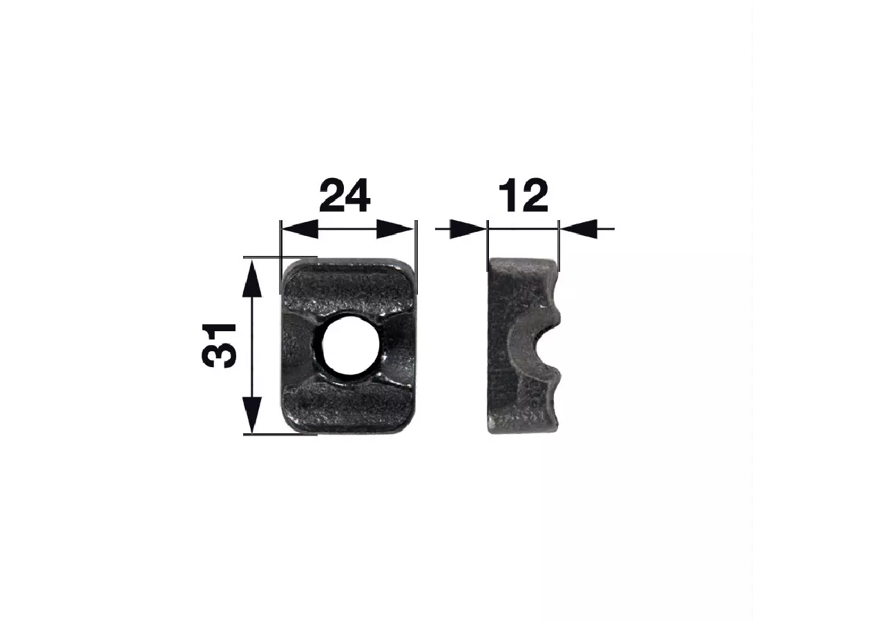 Klemmstück ID 10,5 mm, breit Breite 24 mm GartenShop24