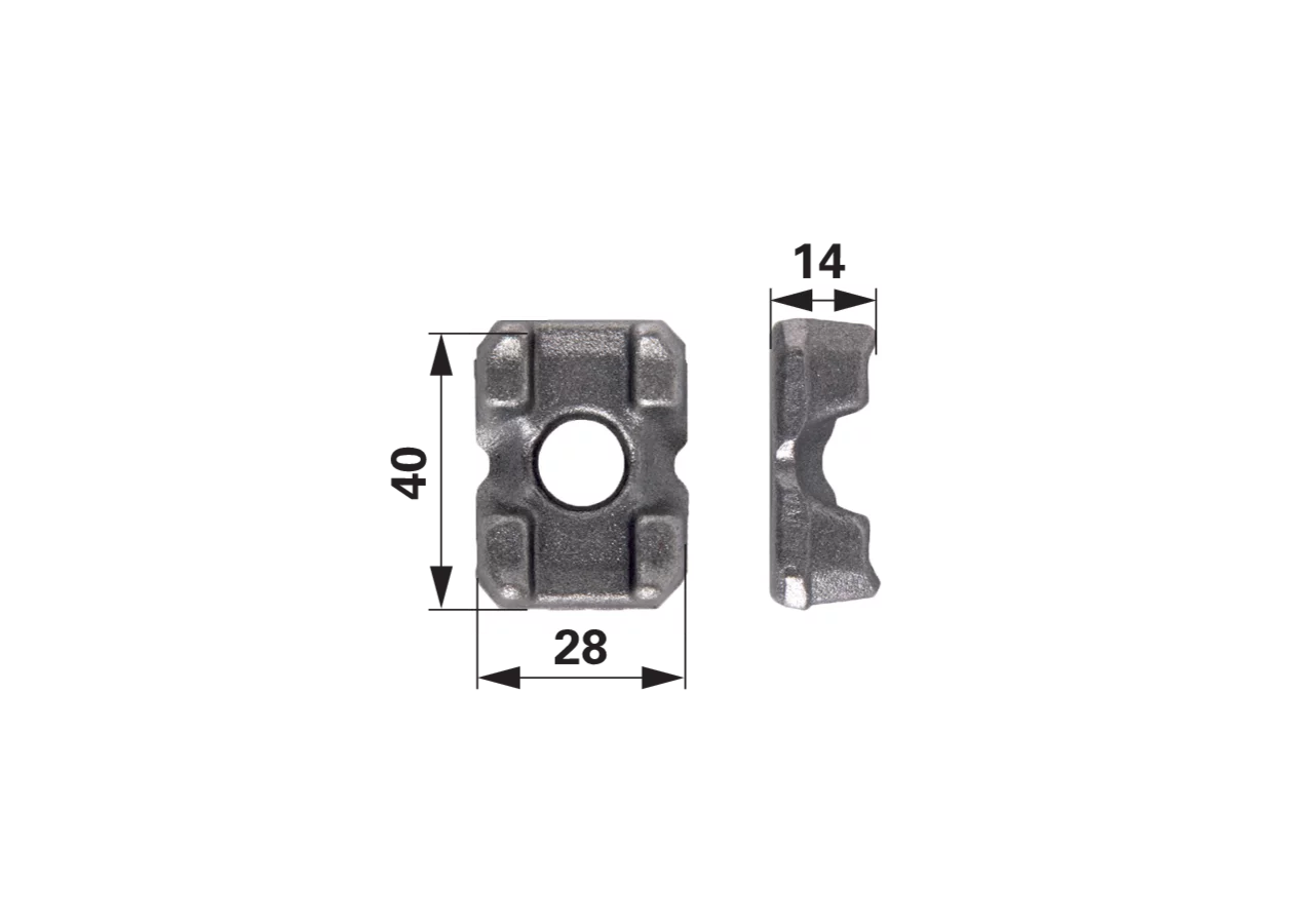 Klemmstück ID 10,5 mm, breit Breite 28 mm GartenShop24