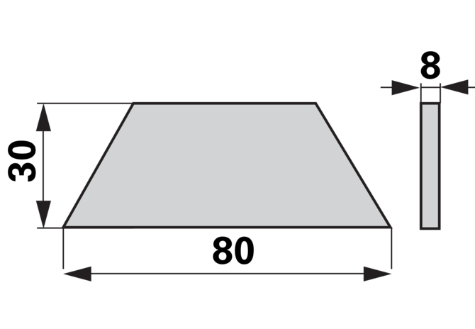 Verschleißplatte L 80 mm – passend für Reform 210.543.314 GartenShop24