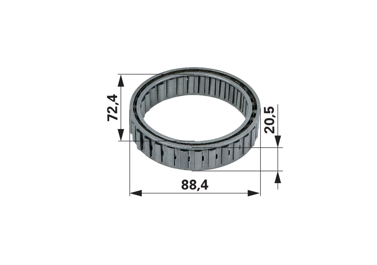 Klemmstelzenfreilauf AD 88,4 x ID 72,4 x H 20,5 mm, innen GartenShop24