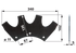 Sägeblatt L 340 x B 162 x S 5 mm, roh-Schwarz – passend für Kirchner T06080080 GartenShop24