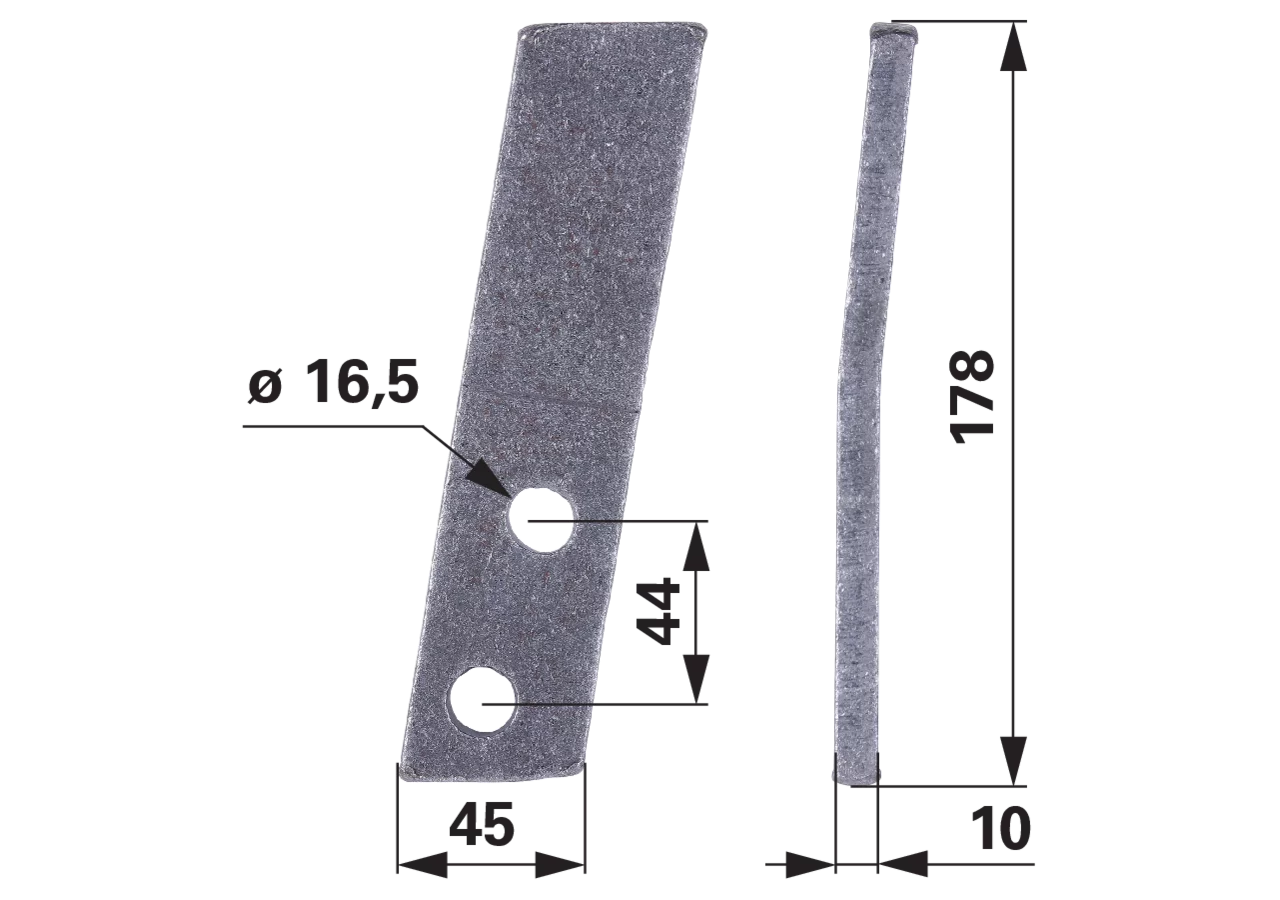 Schraubzinke L 178 x B 45 x S 10 mm – passend für Bergmann 09530148 GartenShop24