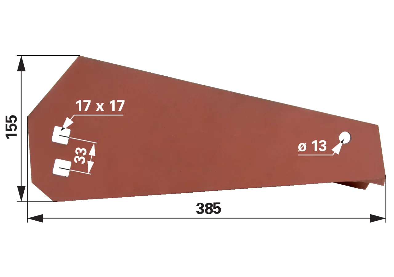 Wurfschaufel rechts, L 385 mm – passend für Strautmann 31046717 GartenShop24