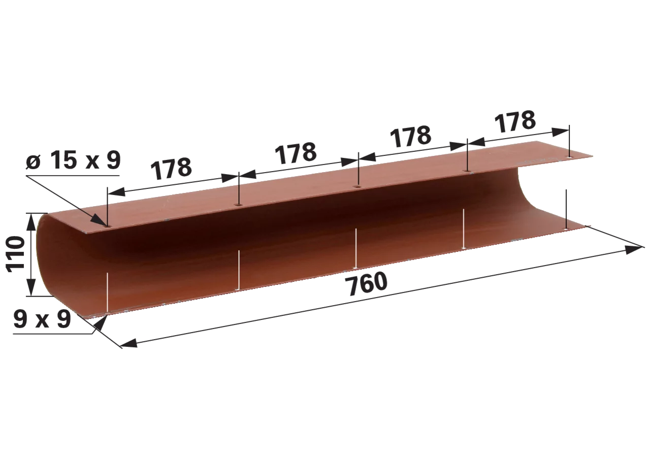 Wellenschutz L 760 mm – passend für Welger 6121650411 GartenShop24