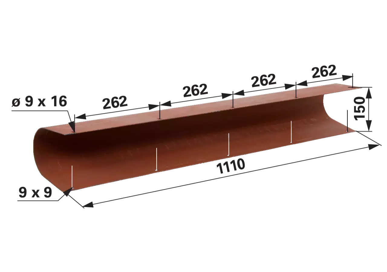 Wellenschutz mitte, L 1.110 mm – passend für Welger 6127650401 GartenShop24