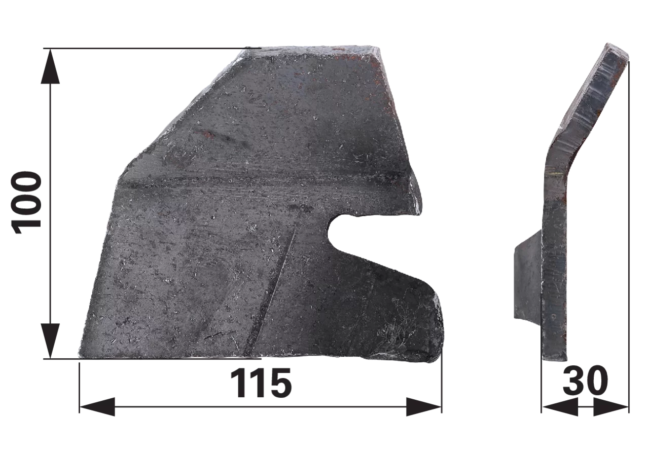 Streuzinke L 115 x B 100 x S 8 mm – passend für Strautmann 36545007 GartenShop24