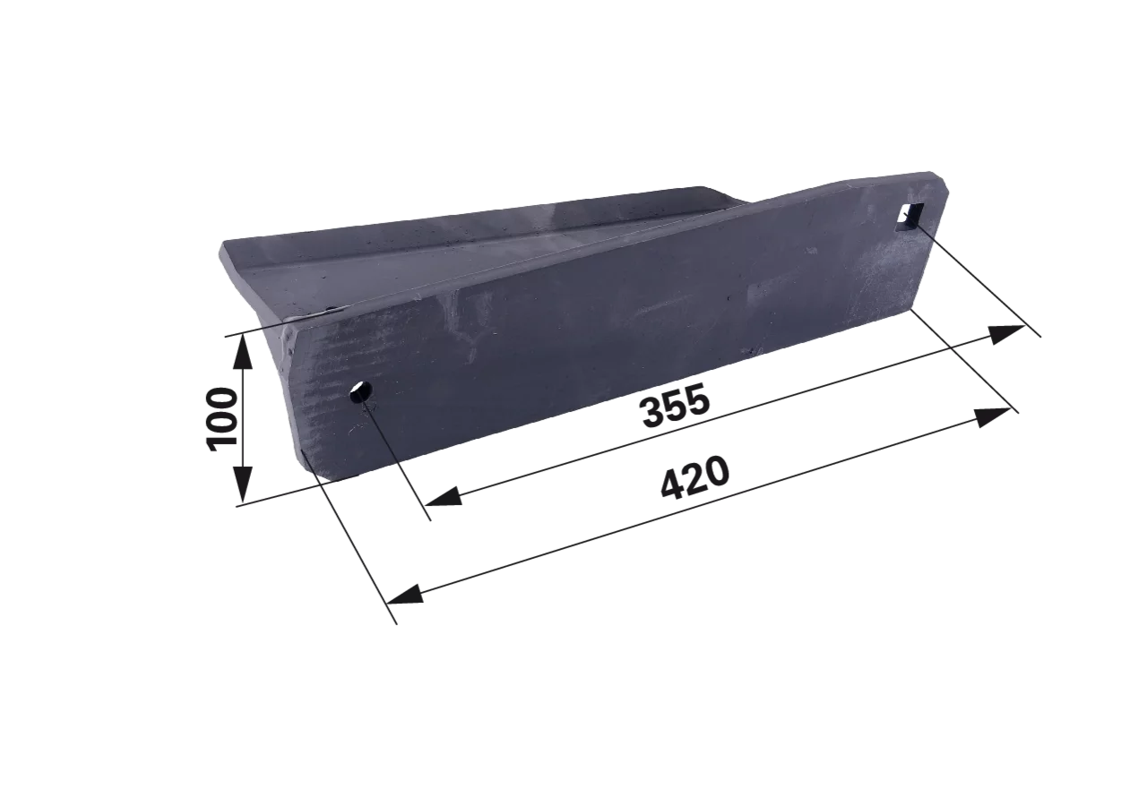Wurfschaufel rechts, L 420 mm – passend für Strautmann 31546738 GartenShop24