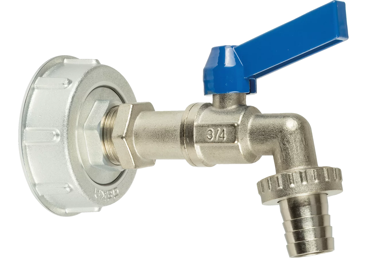 IBC Adapter S60 x 6 auf Kugelhahn GEKA Plus GEKA
