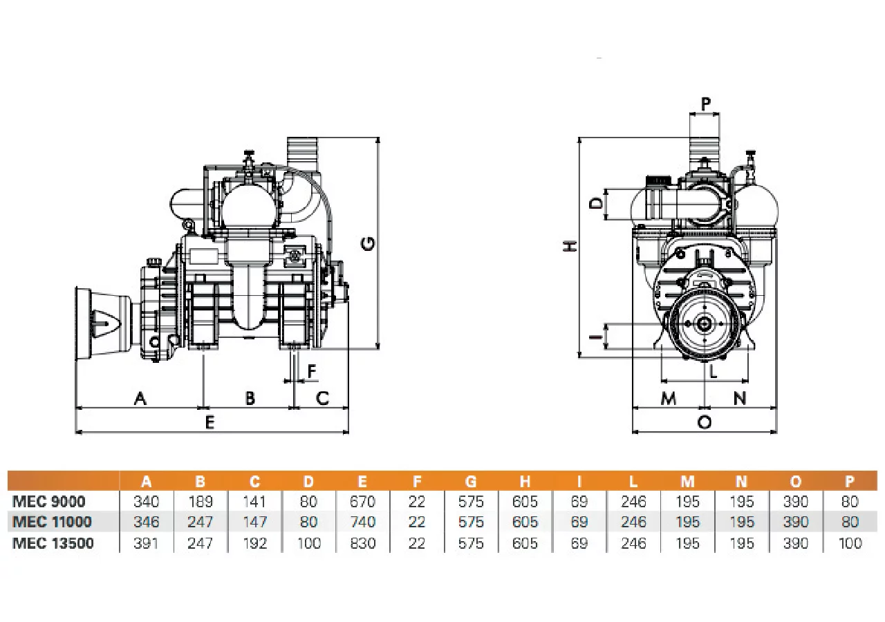 Vakuumpumpe MEC 13500/M LF Battioni Pagani 9003800041 Battioni Pagani